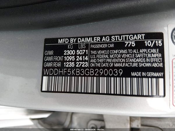 2016 MERCEDES-BENZ E 350 E350