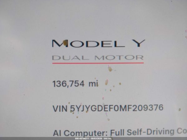 2021 TESLA MODEL Y