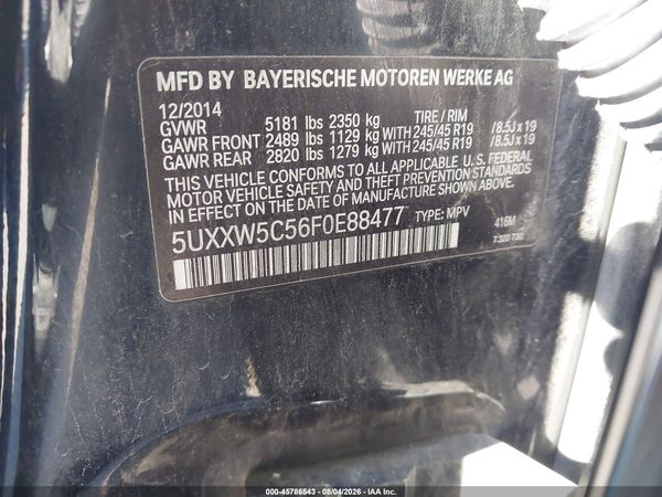 2015 BMW X4 XDRIVE35I