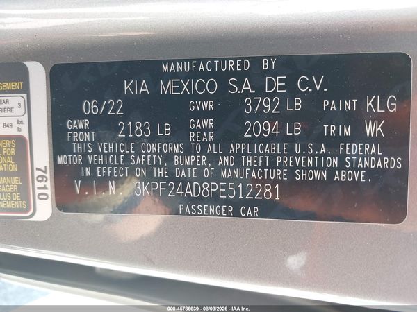 2023 KIA FORTE LXS