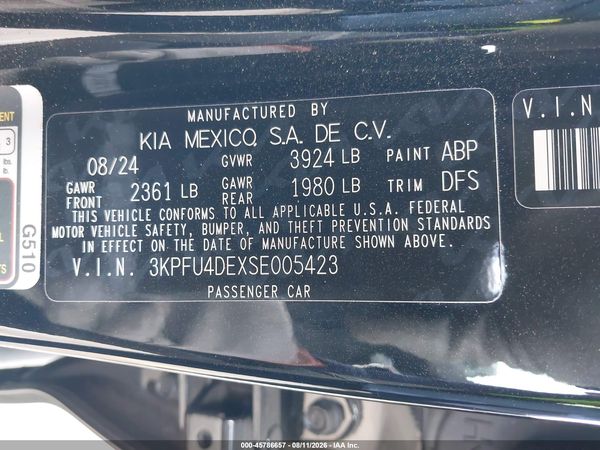 2025 KIA K4 EX