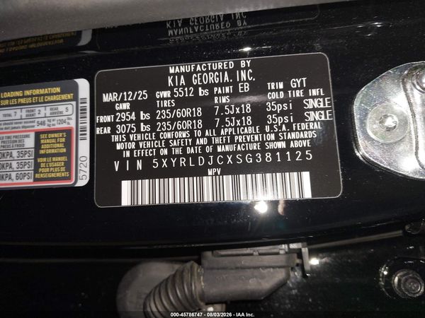 2025 KIA SORENTO S