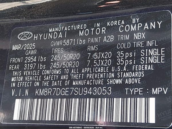 2025 HYUNDAI PALISADE CALLIGRAPHY