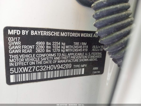 2017 BMW X3 SDRIVE28I
