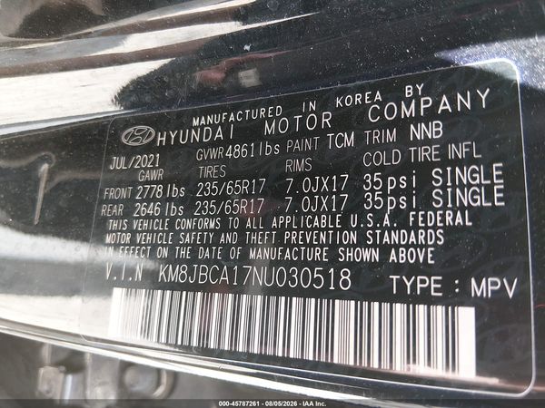 2022 HYUNDAI TUCSON HYBRID BLUE