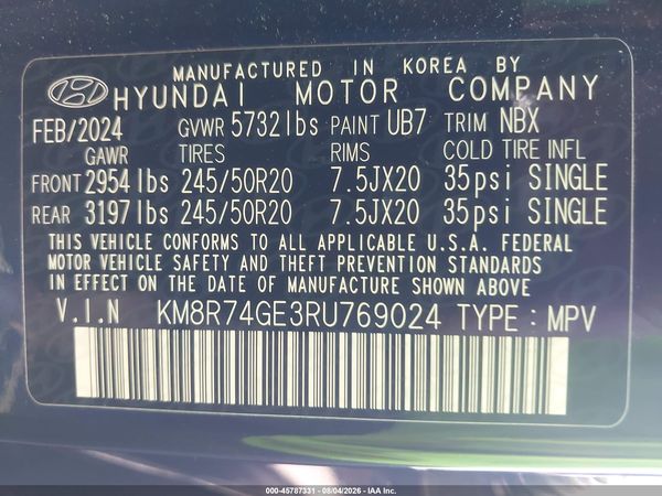 2024 HYUNDAI PALISADE CALLIGRAPHY