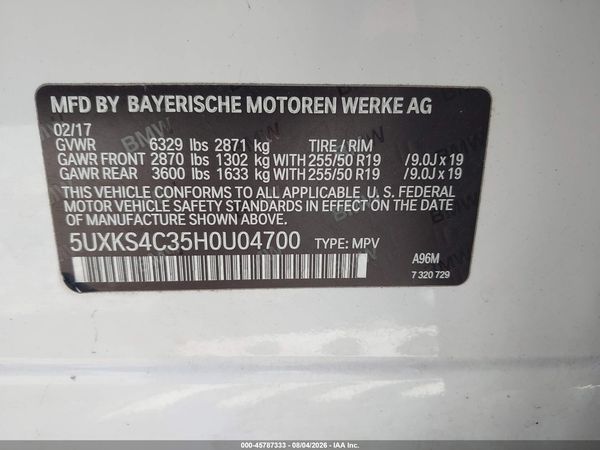 2017 BMW X5 XDRIVE35D