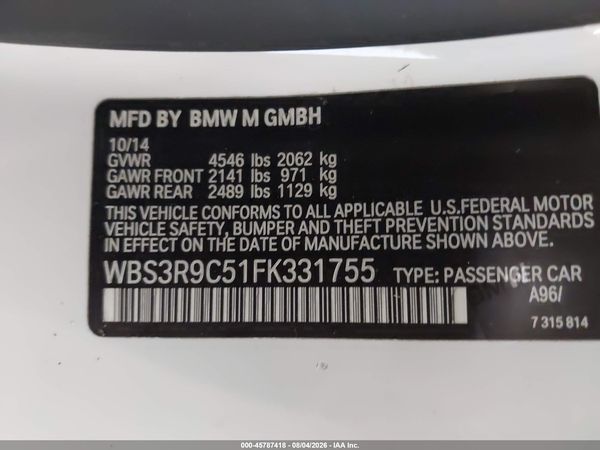 2015 BMW M4