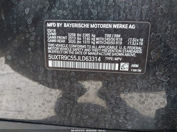 2018 BMW X3 XDRIVE30I