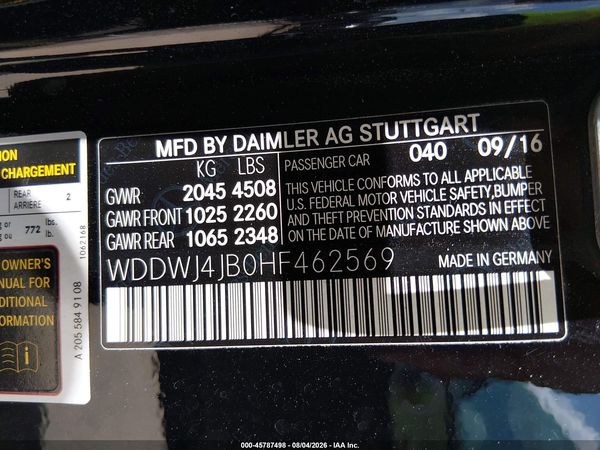 2017 MERCEDES-BENZ C 300 C300