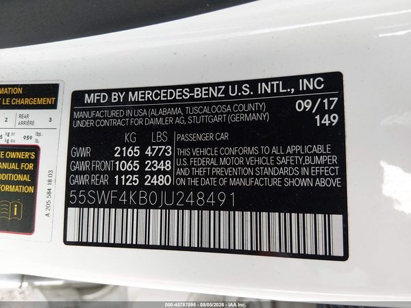 2018 MERCEDES-BENZ C 300 4MATIC