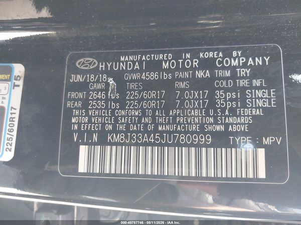 2018 HYUNDAI TUCSON SEL PLUS