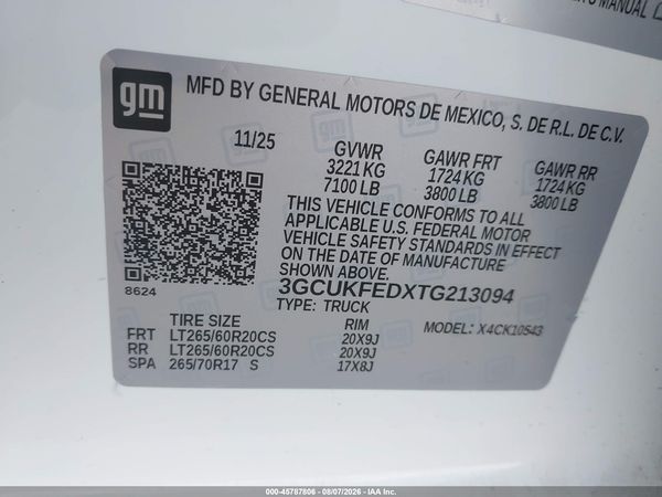 2026 CHEVROLET SILVERADO 1500 — I9