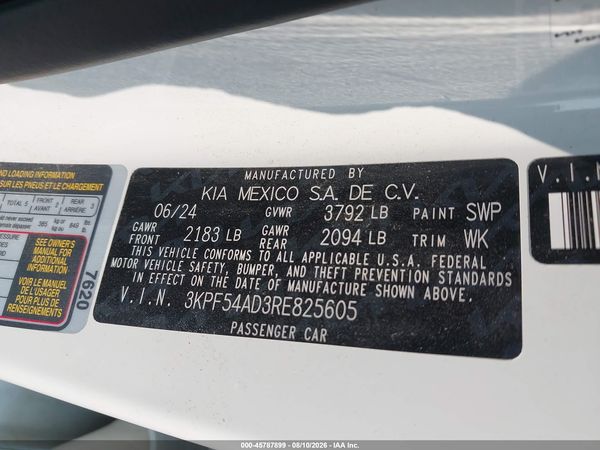 2024 KIA FORTE GT-LINE