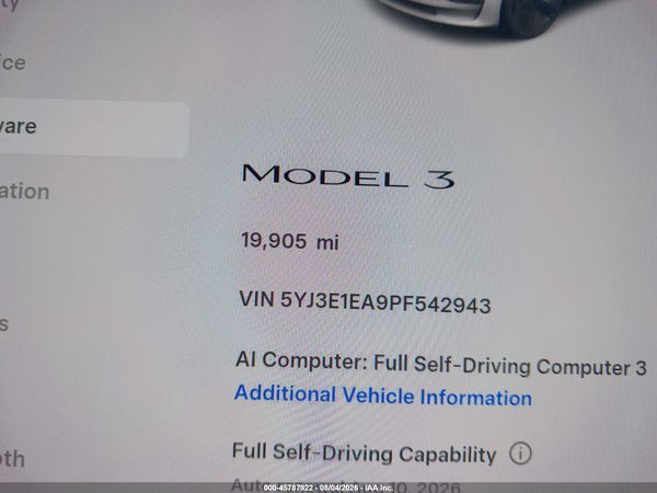 2023 TESLA MODEL 3 REAR-WHEEL DRIVE