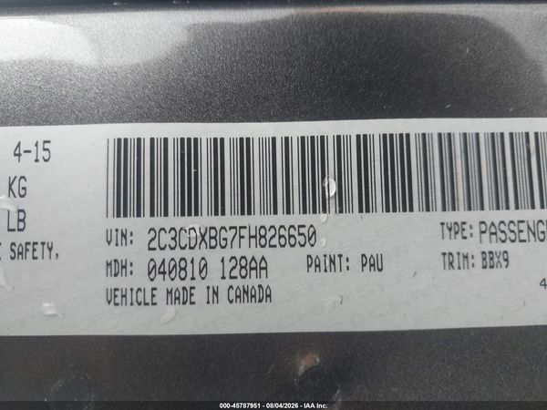 2015 DODGE CHARGER SE