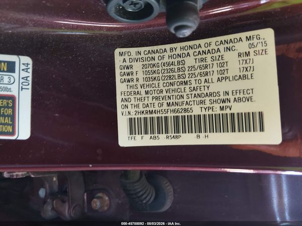 2015 HONDA CR-V EX