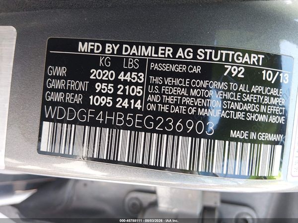 2014 MERCEDES-BENZ C 250 SPORT