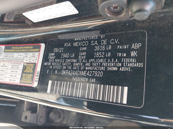 2021 KIA RIO S