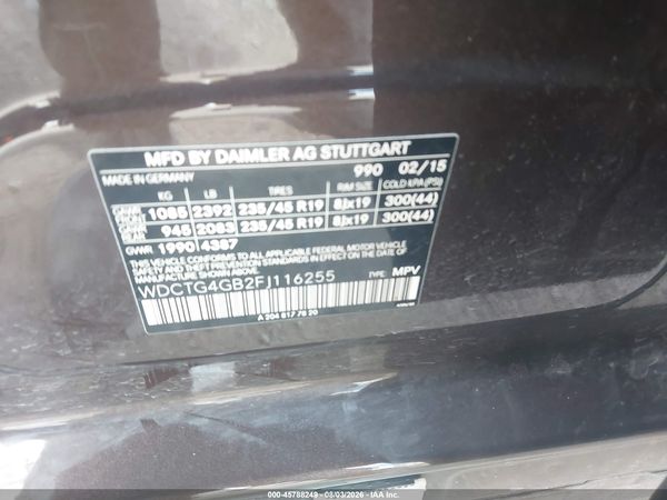 2015 MERCEDES-BENZ GLA 250 4MATIC