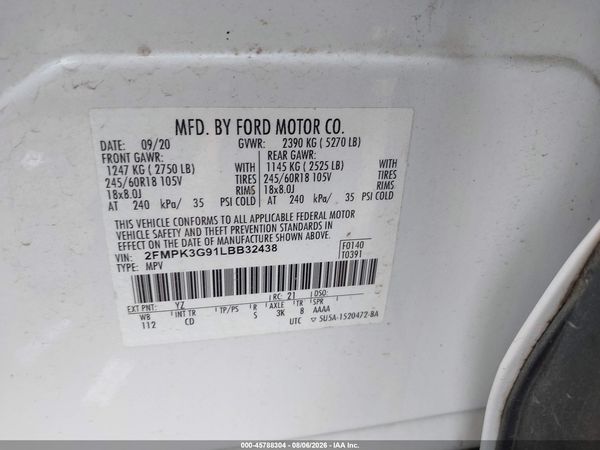2020 FORD EDGE SE