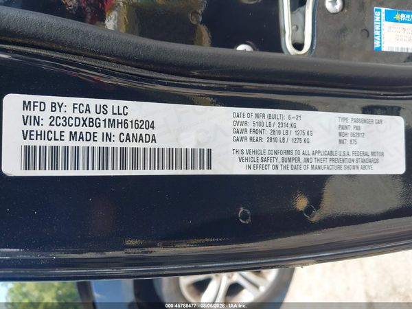 2021 DODGE CHARGER SXT RWD