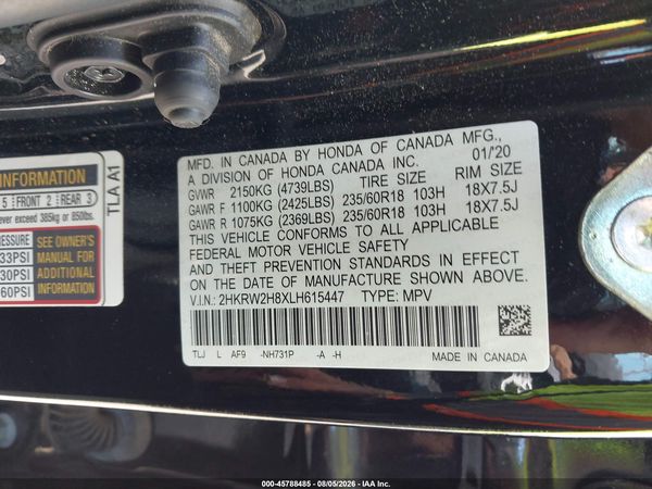 2020 HONDA CR-V AWD EX-L