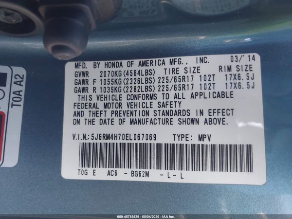 2014 HONDA CR-V EX-L