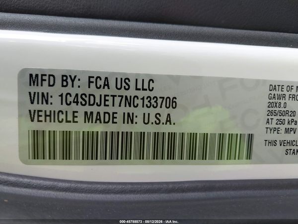 2022 DODGE DURANGO CITADEL AWD