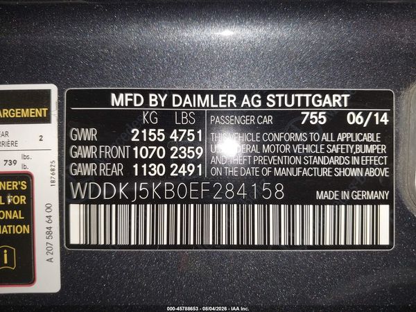 2014 MERCEDES-BENZ E 350 E350