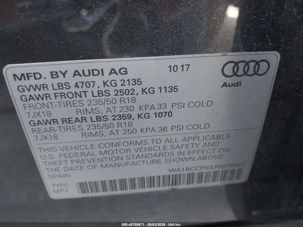 2018 AUDI Q3