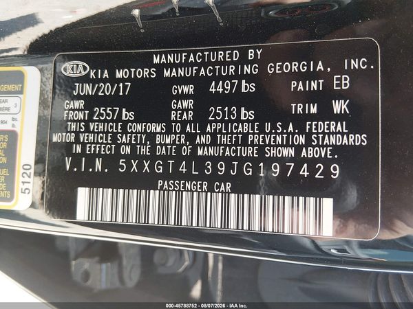 2018 KIA OPTIMA LX