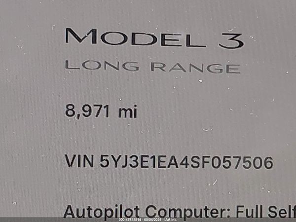 2025 TESLA MODEL 3