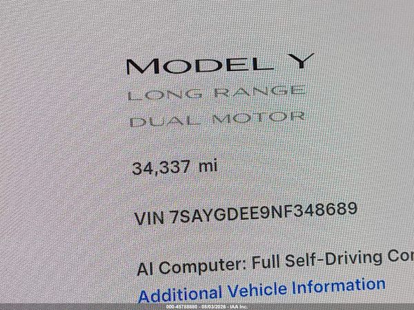 2022 TESLA MODEL Y