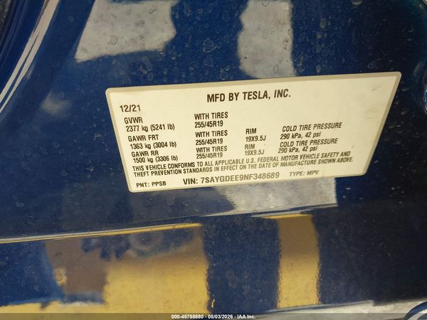 2022 TESLA MODEL Y