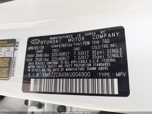 2019 HYUNDAI TUCSON SE