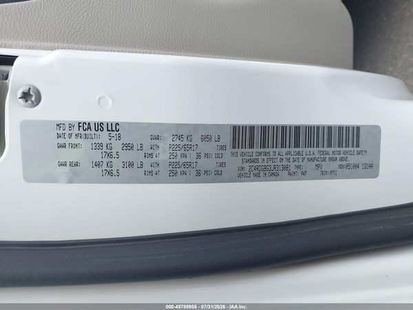 2018 DODGE GRAND CARAVAN SE