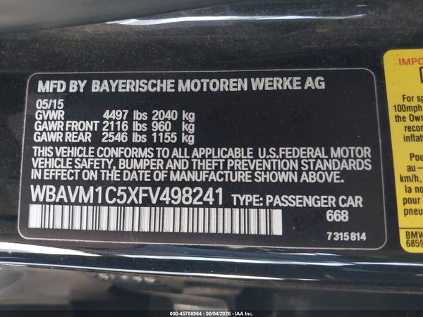 2015 BMW X1 SDRIVE28I