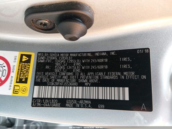 2018 TOYOTA HIGHLANDER XLE