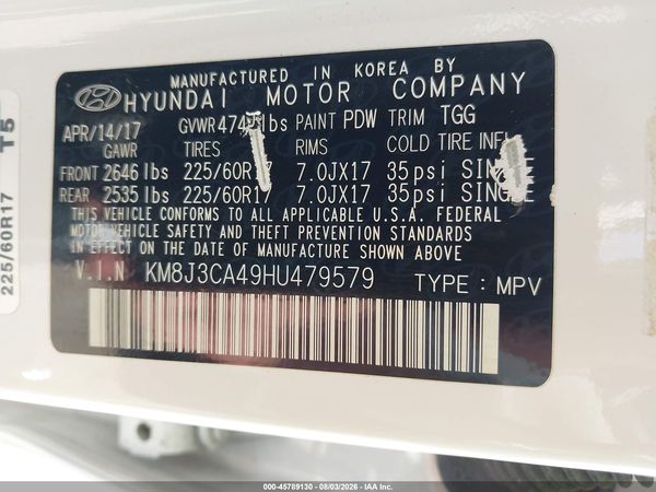2017 HYUNDAI TUCSON SE