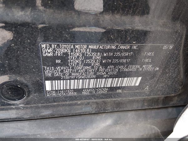 2019 TOYOTA RAV4 LE