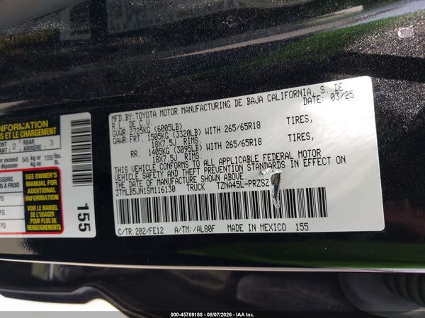 2025 TOYOTA TACOMA TRD SPORT