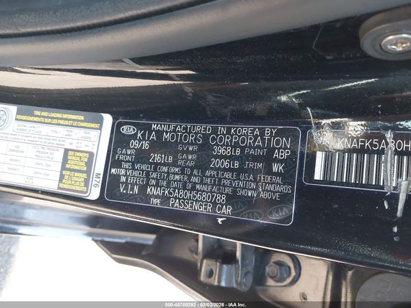 2017 KIA FORTE LX