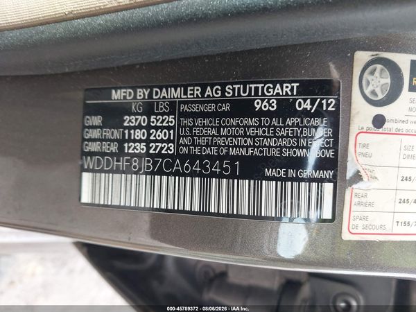2012 MERCEDES-BENZ E 350 4MATIC