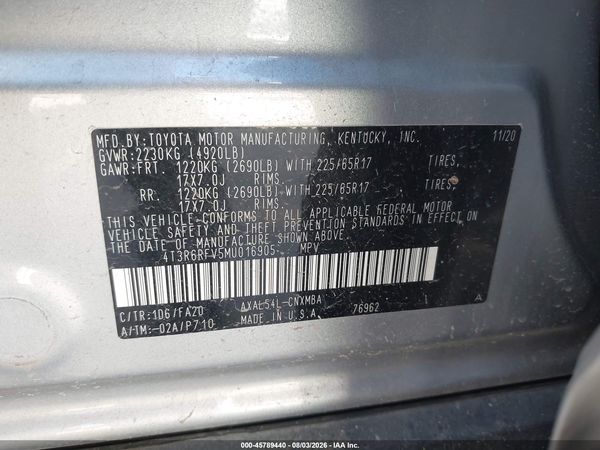 2021 TOYOTA RAV4 HYBRID XLE