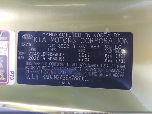 2017 KIA SOUL Base
