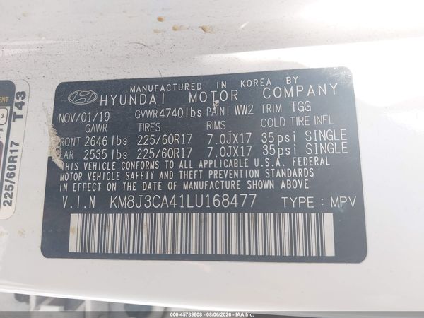 2020 HYUNDAI TUCSON VALUE
