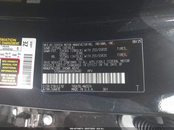 2025 TOYOTA GRAND HIGHLANDER LIMITED