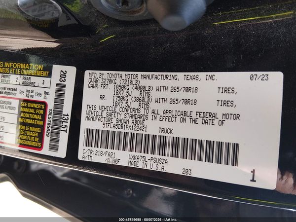 2023 TOYOTA TUNDRA SR5