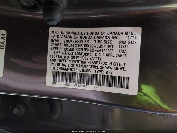 2015 HONDA CR-V EX-L